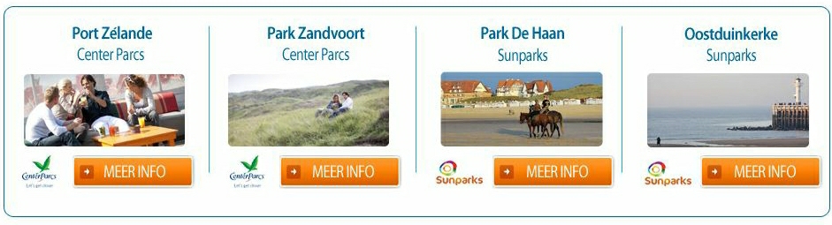 4 vakantieparken aan zee